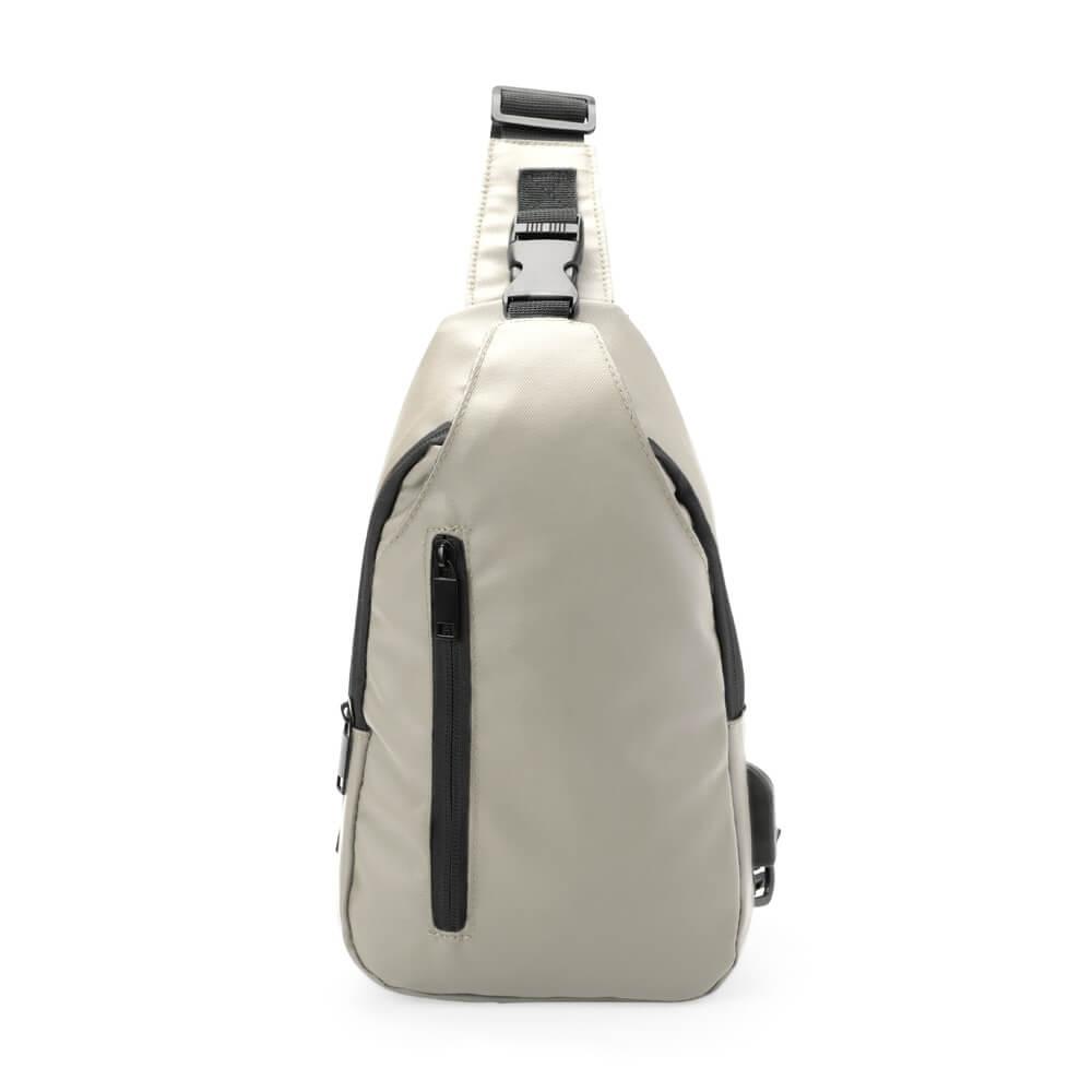 Mochila de Ombro 6 Litros VG1682 na cor Bege, brinde personalizado Sky Brindes