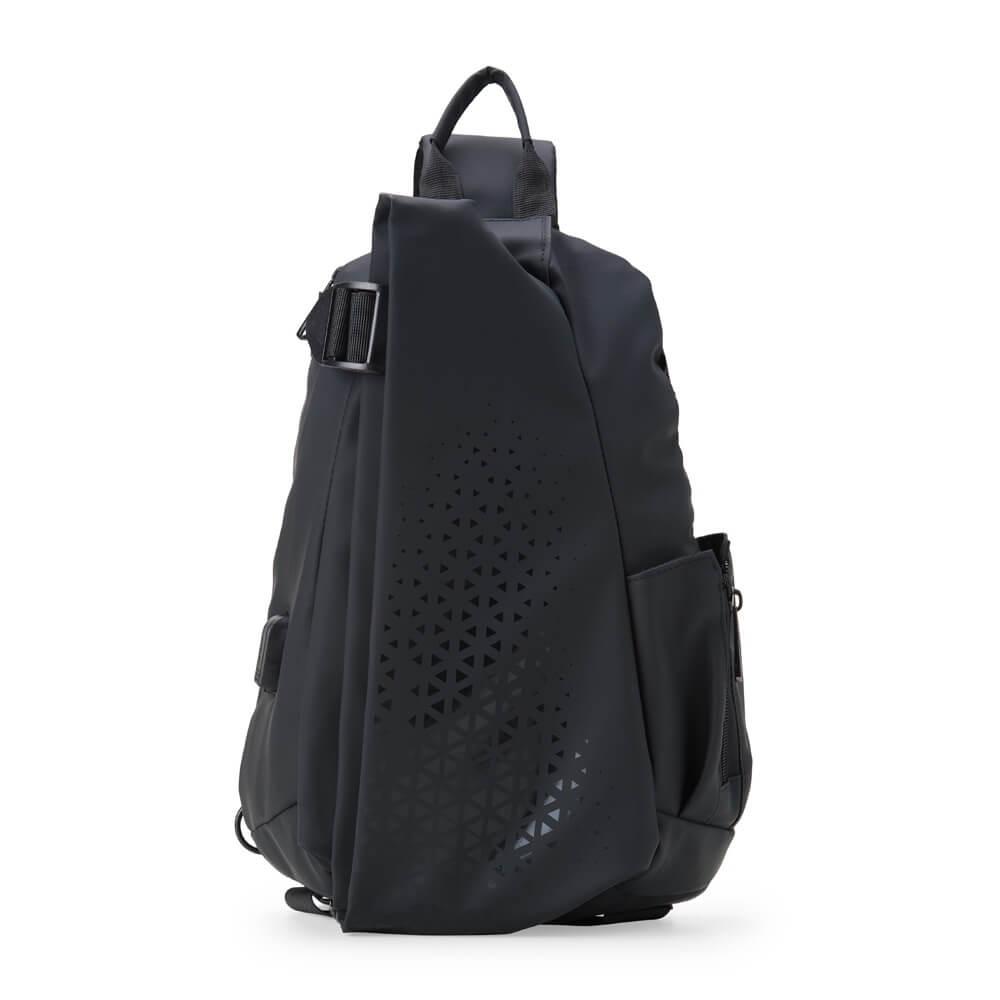 Mochila de Ombro USB VG1683 na cor Preto, brinde personalizado Sky Brindes