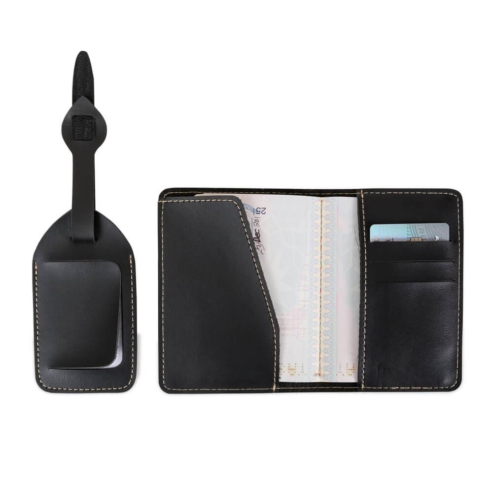 Kit Viagem 2 Peças VG1684 na cor Preto, brinde personalizado Sky Brindes