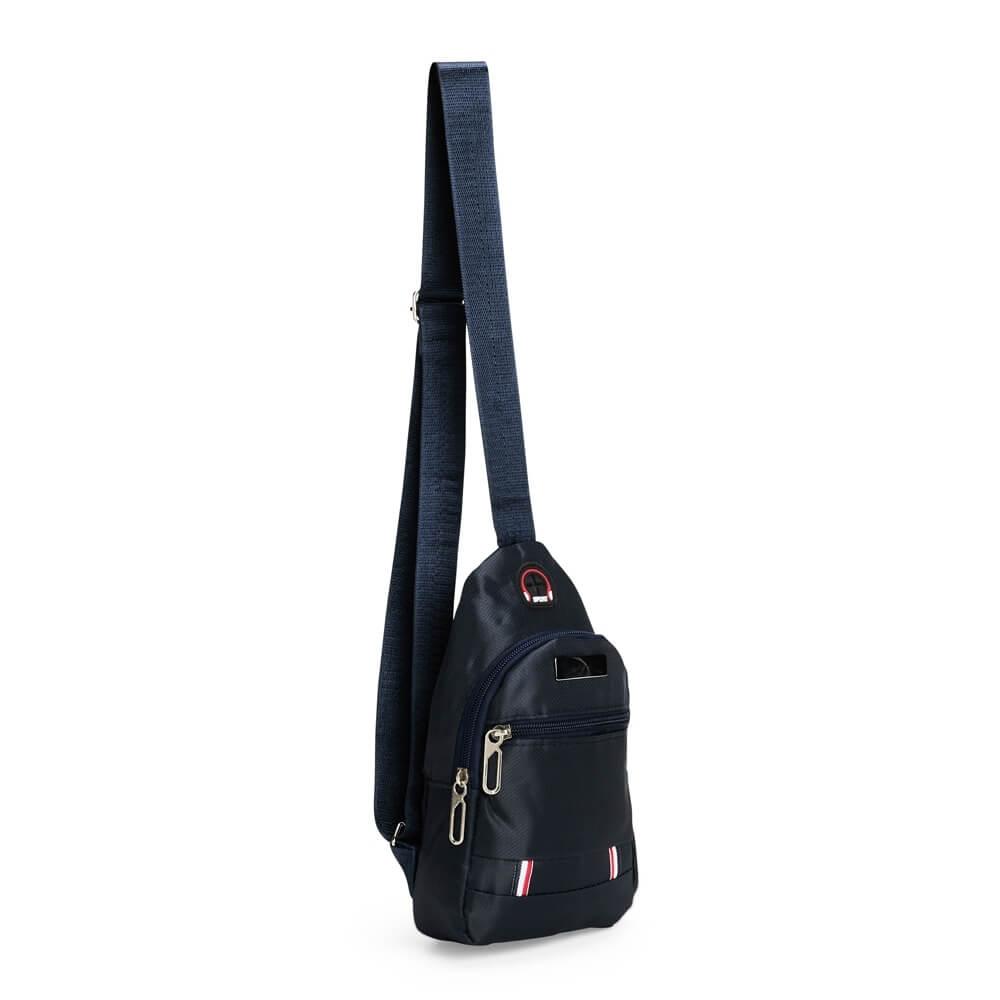 Mini Bolsa Transversal VG1685 na cor Azul, brinde personalizado Sky Brindes