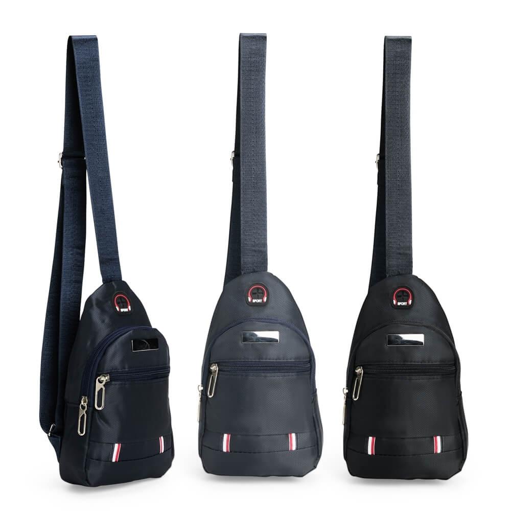 Mini Bolsa Transversal VG1685 na cor Azul, brinde personalizado Sky Brindes