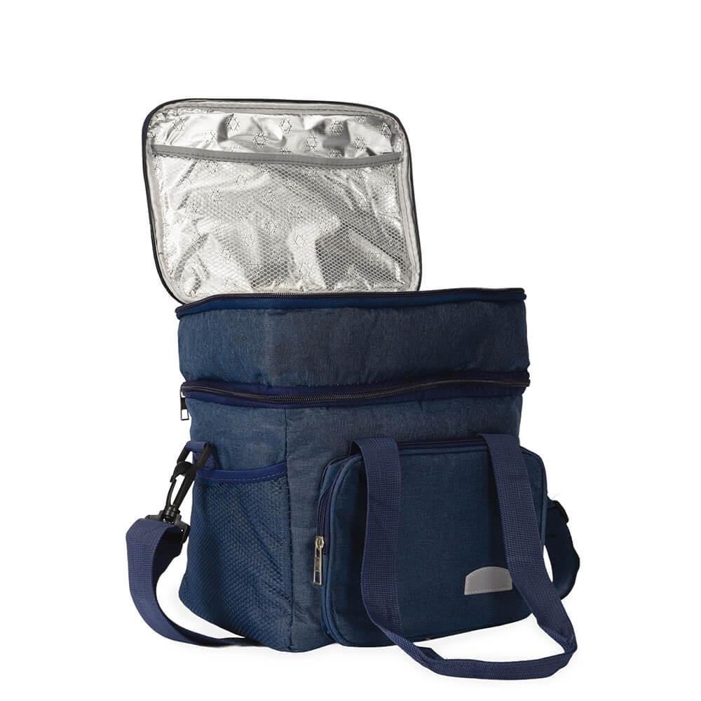 Bolsa Térmica 10 Litros VG1686 na cor Azul escuro, brinde personalizado Sky Brindes