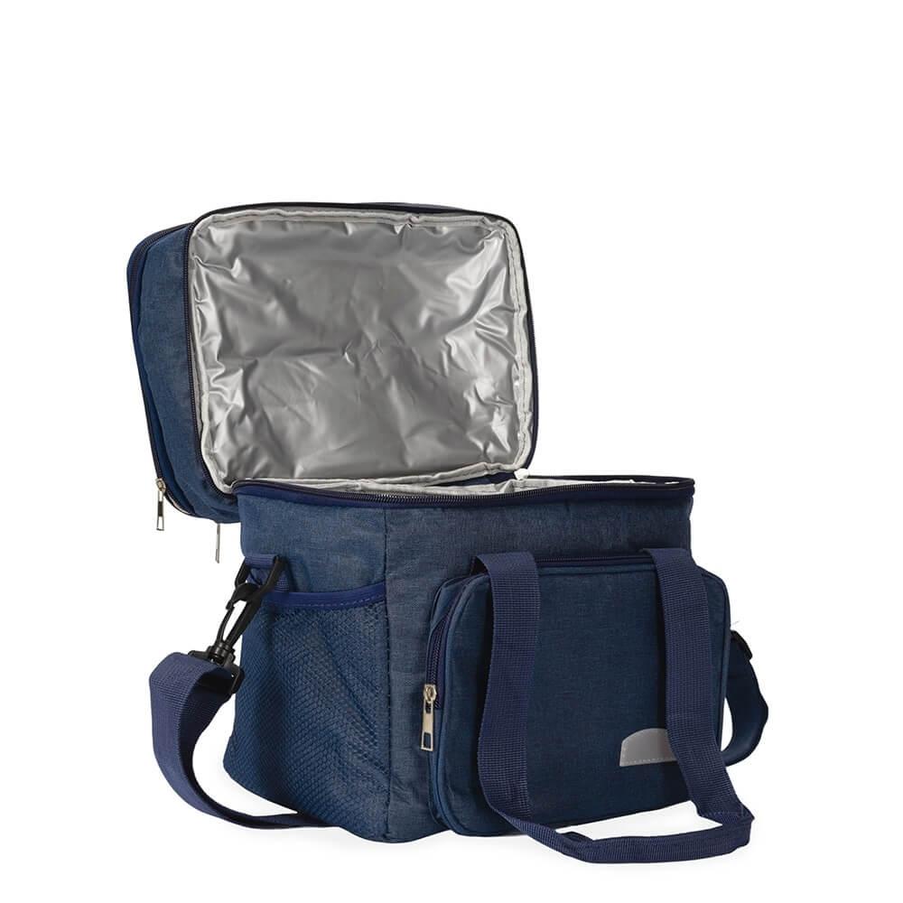 Bolsa Térmica 10 Litros VG1686 na cor Azul escuro, brinde personalizado Sky Brindes
