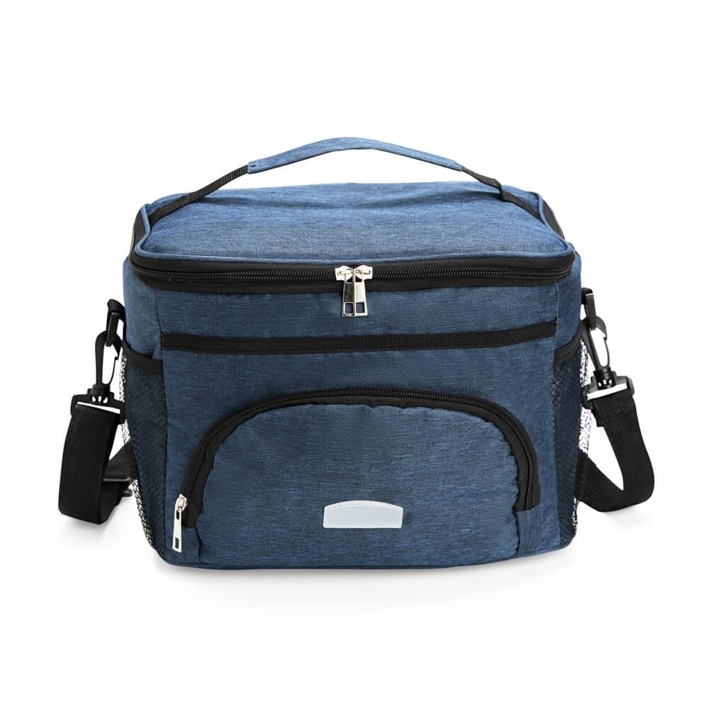 Bolsa Térmica Poliéster 10 Litros VG1687 na cor Azul escuro, brinde personalizado Sky Brindes