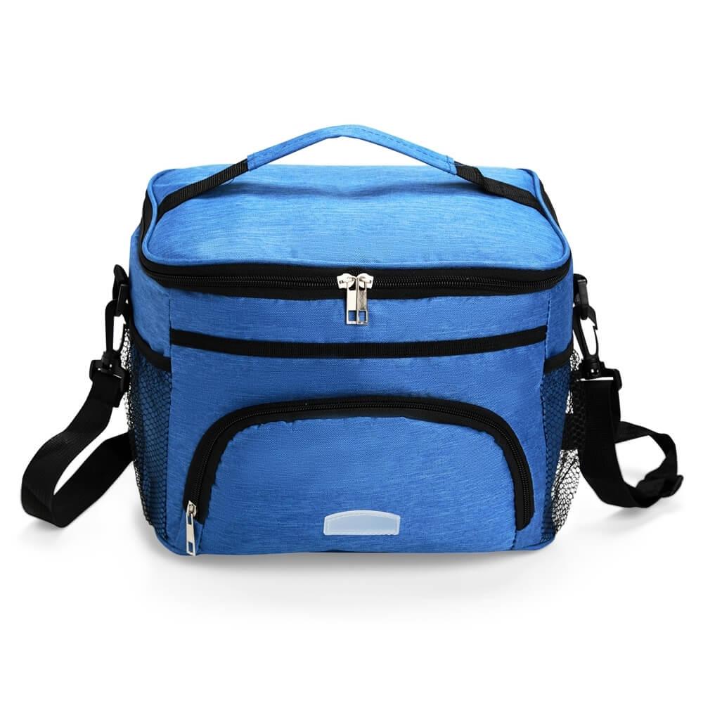 Bolsa Térmica Poliéster 10 Litros VG1687 na cor Azul, brinde personalizado Sky Brindes