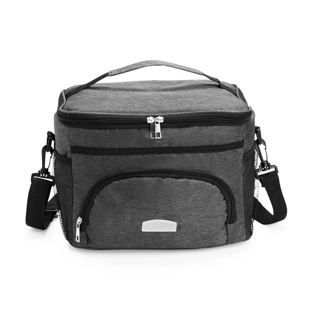 Bolsa Térmica Poliéster 10 Litros VG1687 na cor Cinza, brinde personalizado Sky Brindes