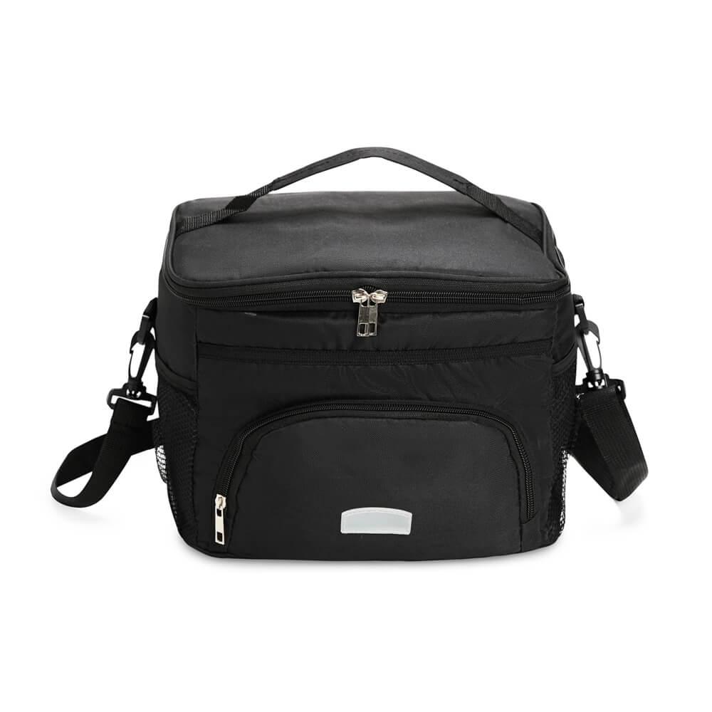 Bolsa Térmica Poliéster 10 Litros VG1687 na cor Preto, brinde personalizado Sky Brindes