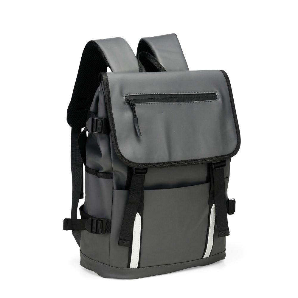 Mochila Couro Sintético 18 Litros VG1691 na cor Cinza, brinde personalizado Sky Brindes