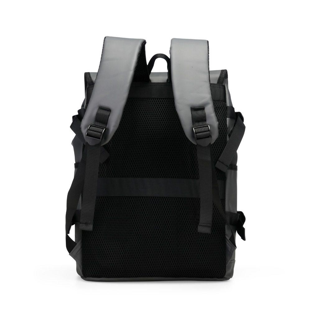Mochila Couro Sintético 18 Litros VG1691 na cor Cinza, brinde personalizado Sky Brindes