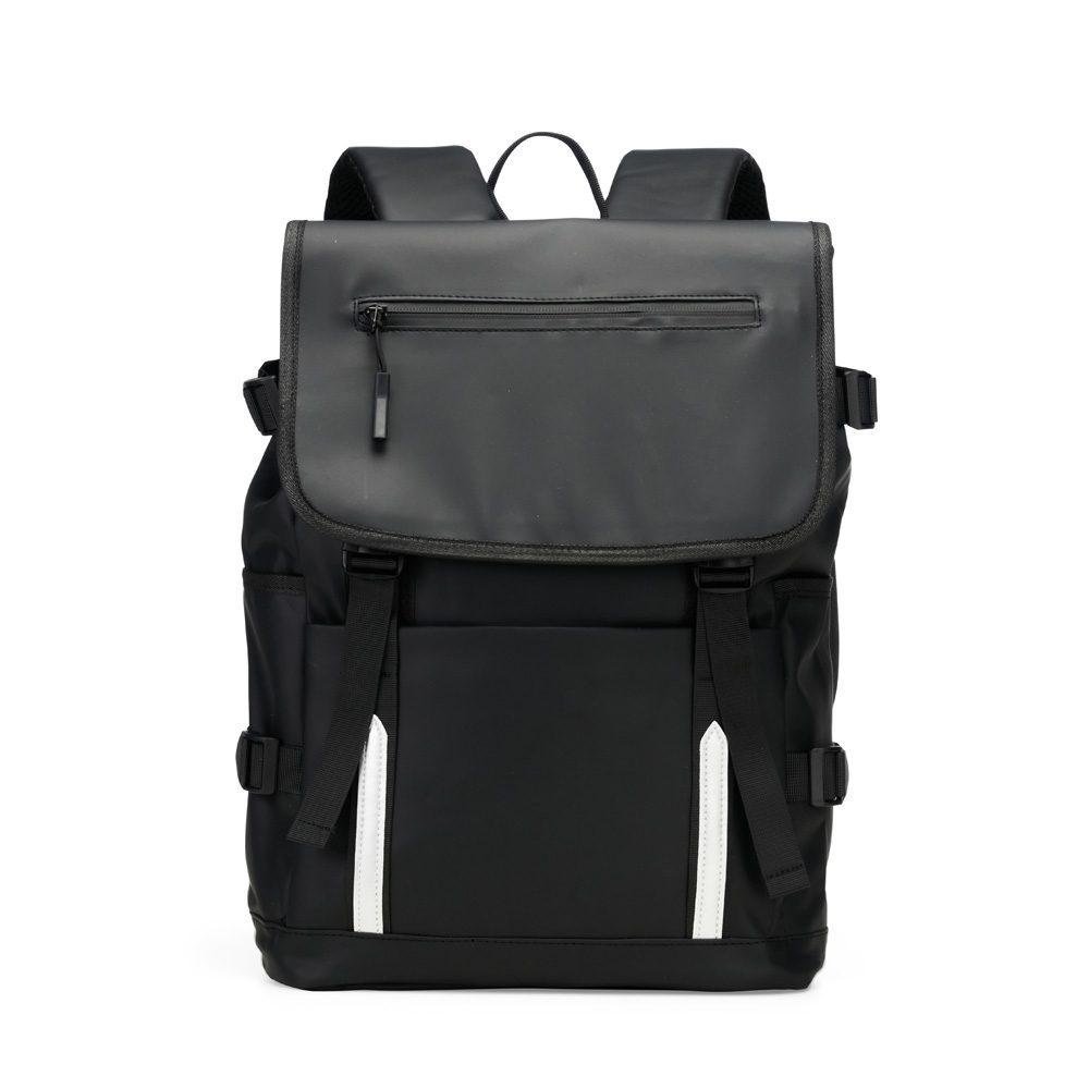 Mochila Couro Sintético 18 Litros VG1691 na cor Preto, brinde personalizado Sky Brindes
