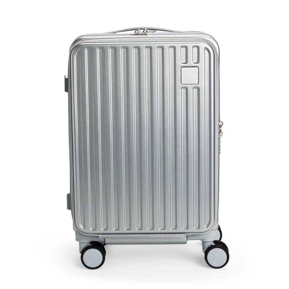 Mala de Viagem 32 Litros VG1692 na cor Prata, brinde personalizado Sky Brindes