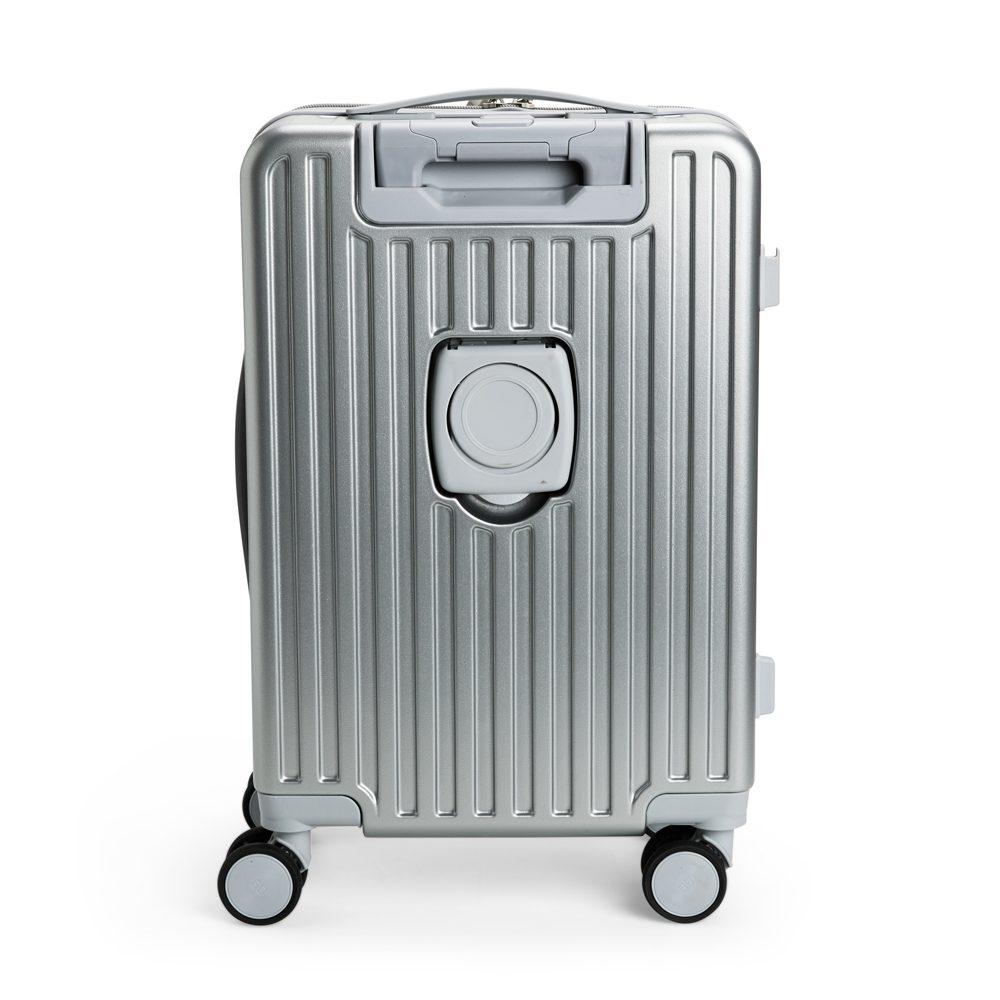 Mala de Viagem 32 Litros VG1692 na cor Prata, brinde personalizado Sky Brindes