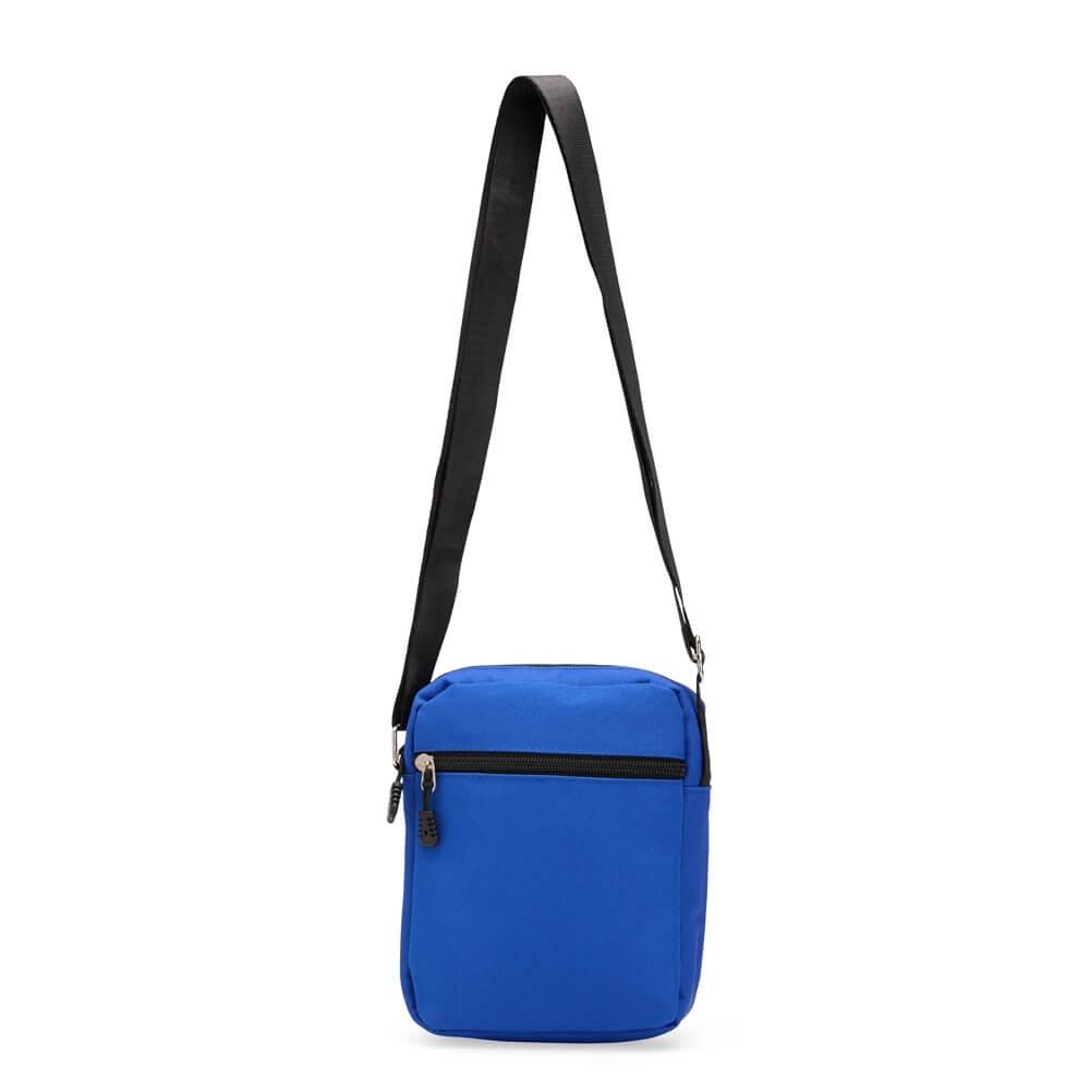 Mini Bolsa Transversal Oxford VG1694 na cor Azul, brinde personalizado Sky Brindes