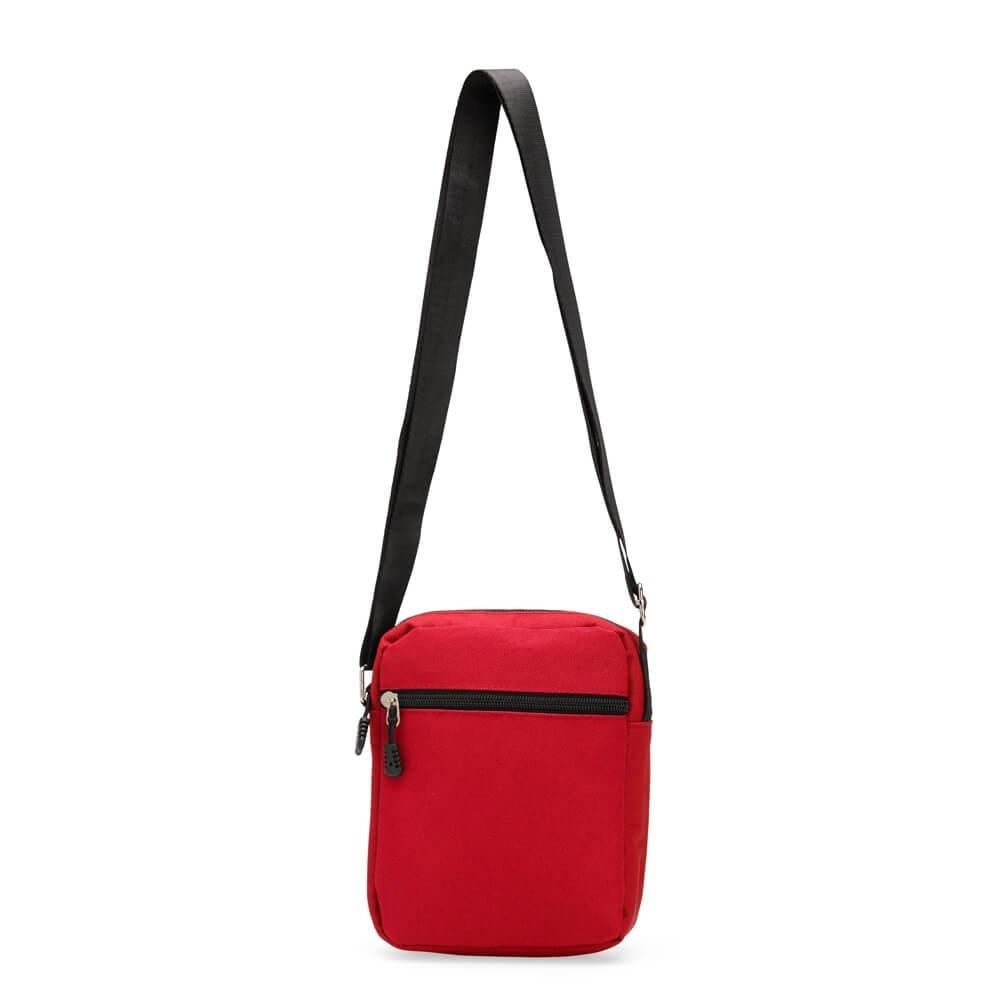 Mini Bolsa Transversal Oxford VG1694 na cor Vermelho, brinde personalizado Sky Brindes