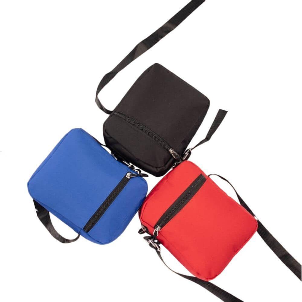 Mini Bolsa Transversal Oxford VG1694 na cor Azul, brinde personalizado Sky Brindes