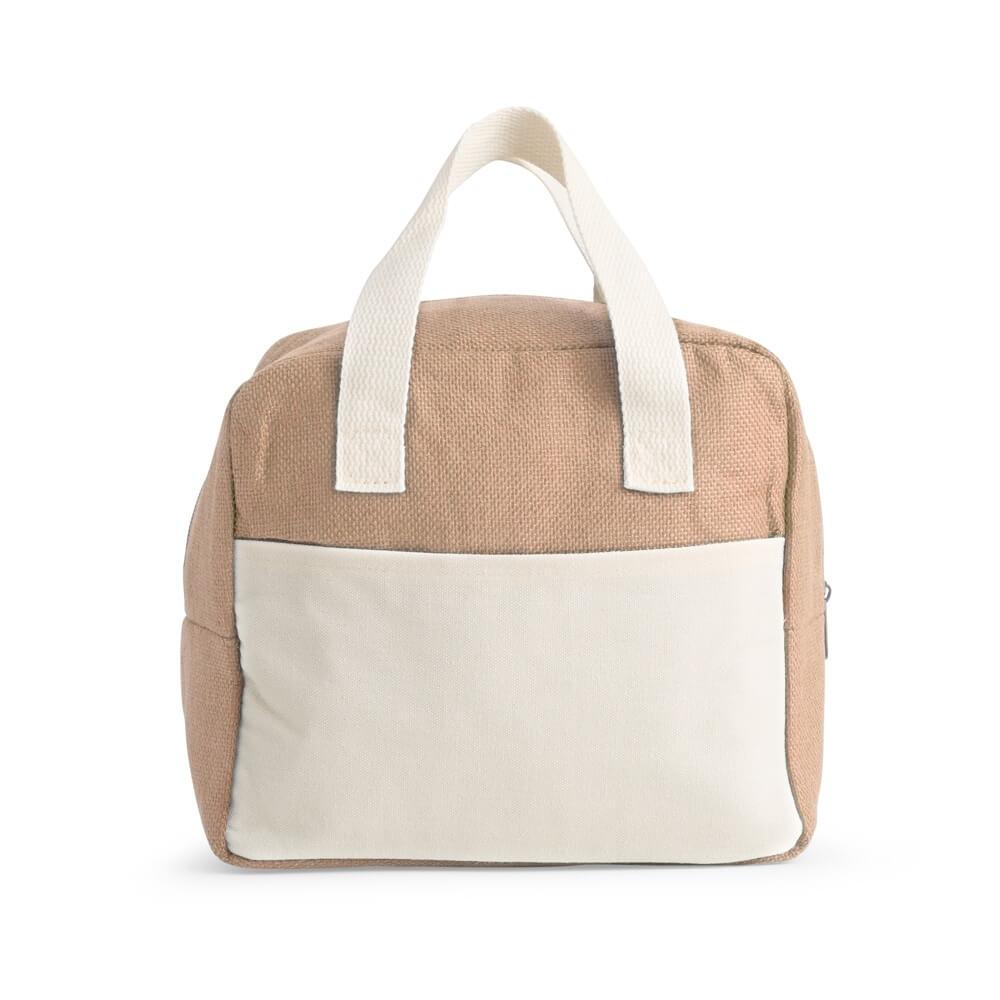 Bolsa Térmica 8 Litros VG1700 na cor Bege, brinde personalizado Sky Brindes