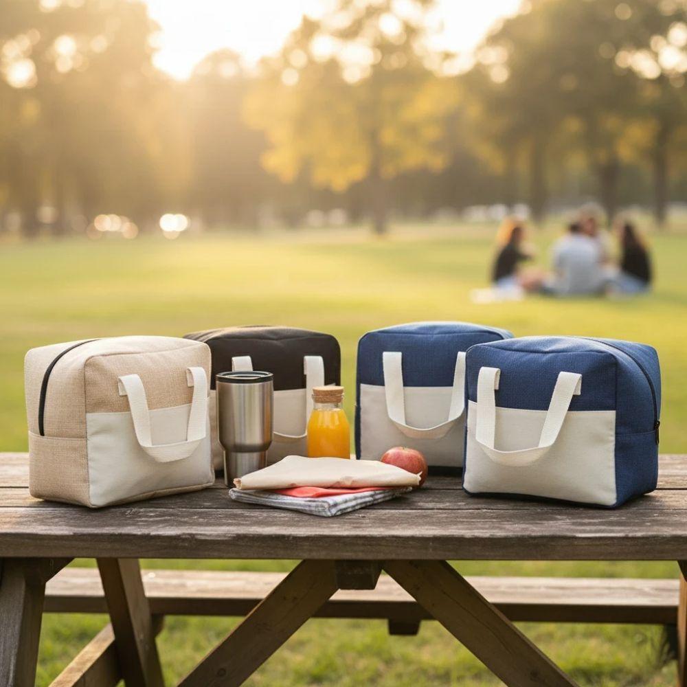 Bolsa Térmica 8 Litros VG1700 na cor Azul, brinde personalizado Sky Brindes