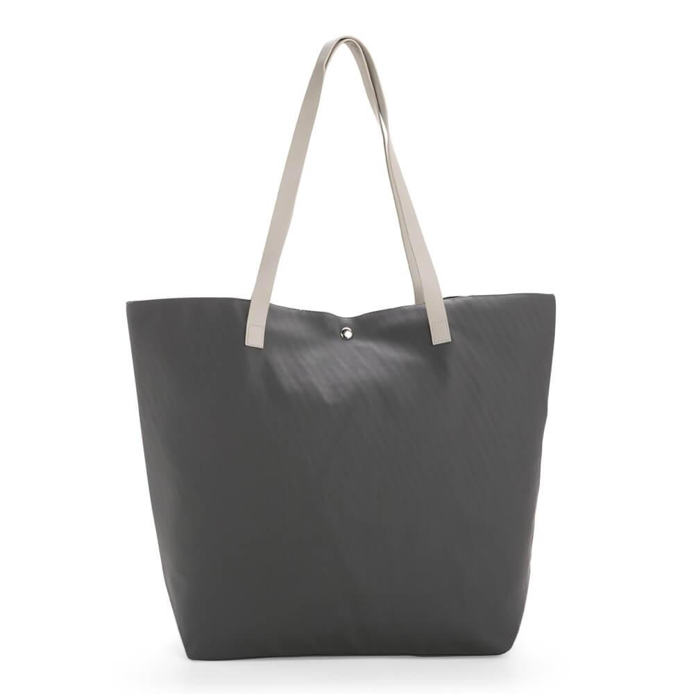 Sacola Couro Sintético VG1702 na cor Cinza, brinde personalizado Sky Brindes