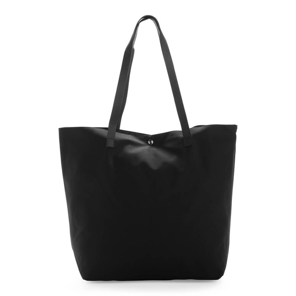 Sacola Couro Sintético VG1702 na cor Preto, brinde personalizado Sky Brindes