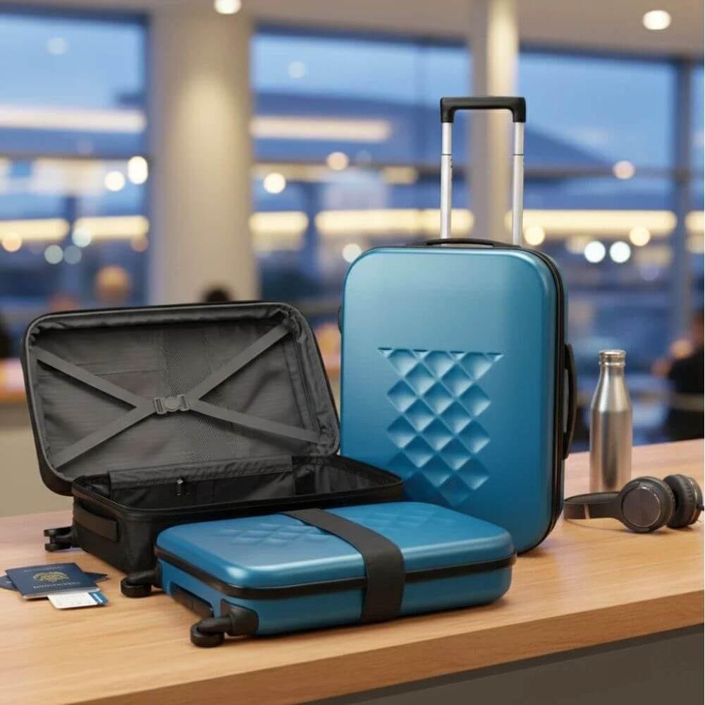 Mala de Viagem Slim 40 Litros VG1705 na cor Azul, brinde personalizado Sky Brindes