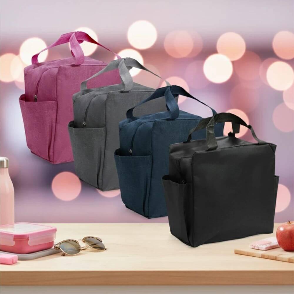 Bolsa Térmica 12L VG1712 na cor Rosa, brinde personalizado Sky Brindes