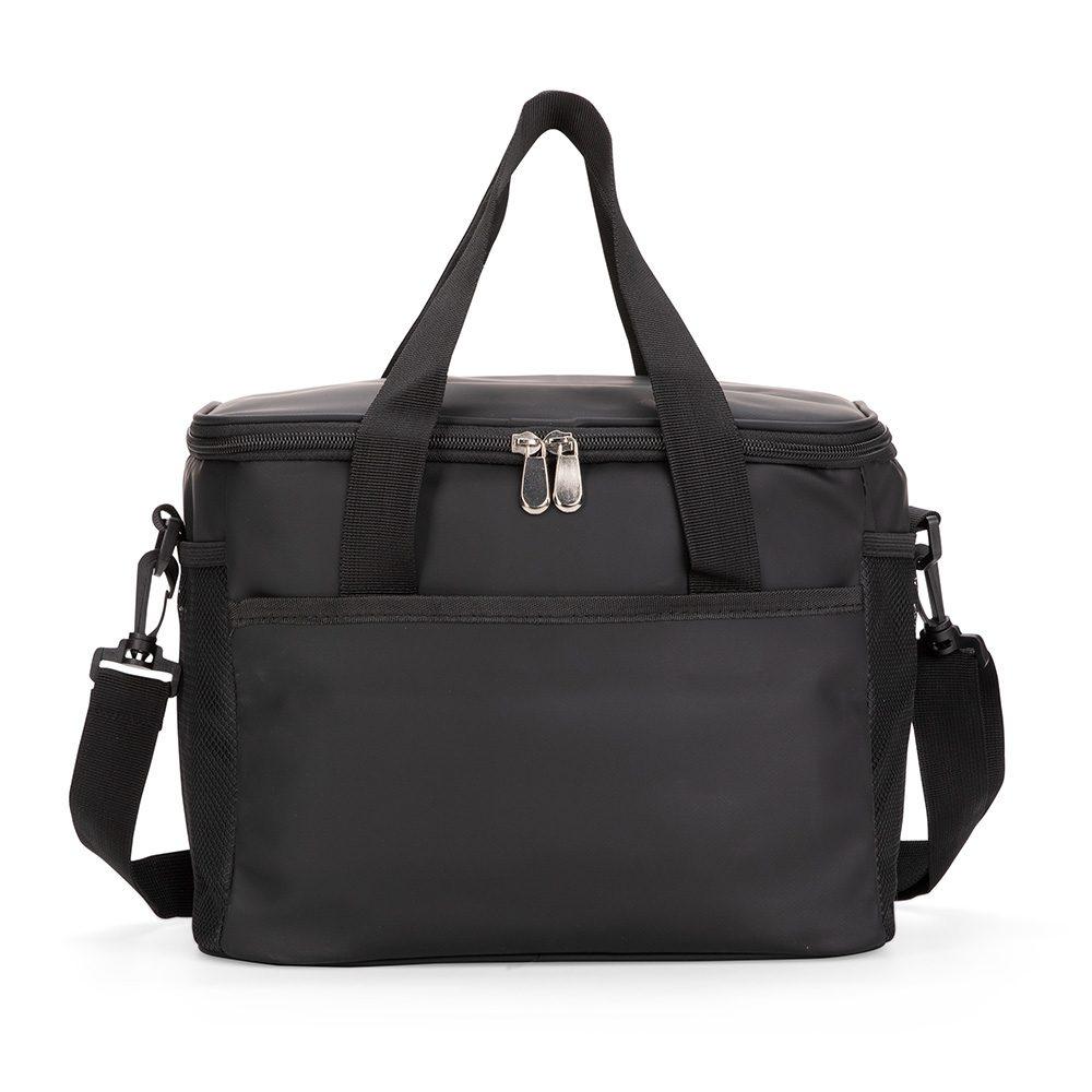 Bolsa Térmica 12 Litros VG1721 na cor Preto, brinde personalizado Sky Brindes