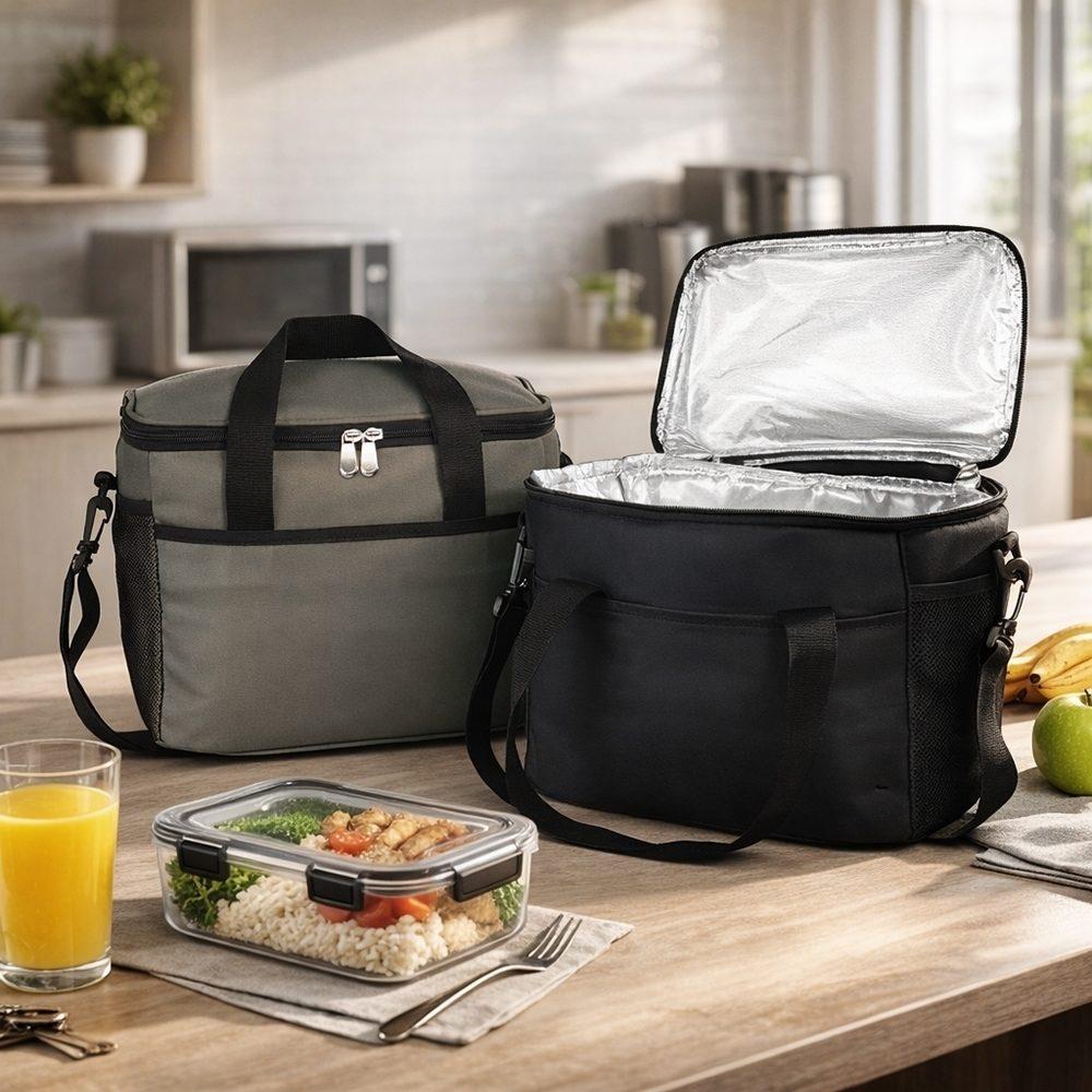 Bolsa Térmica 12 Litros VG1721 na cor Cinza, brinde personalizado Sky Brindes