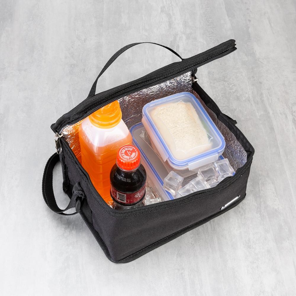 Bolsa térmica 6l VG1734 na cor Preto, brinde personalizado Sky Brindes