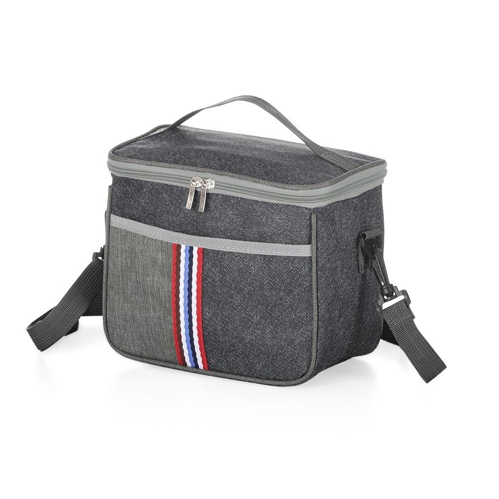 Bolsa térmica 9l VG1735 na cor Cinza, brinde personalizado Sky Brindes