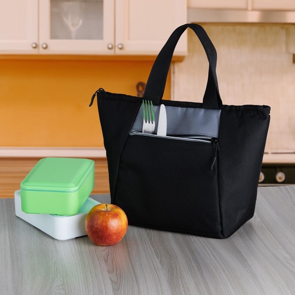 Bolsa térmica 9l VG1737 na cor Preto, brinde personalizado Sky Brindes