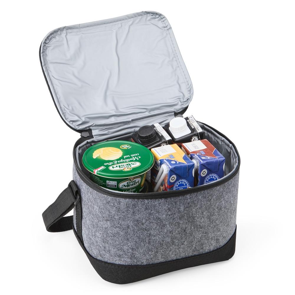 Bolsa térmica 6l VG1739 na cor Cinza, brinde personalizado Sky Brindes