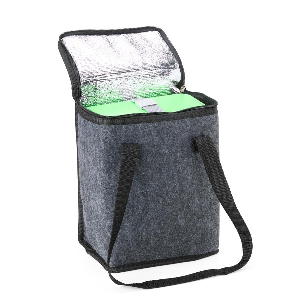 Bolsa térmica 7l VG1742 na cor Preto, brinde personalizado Sky Brindes
