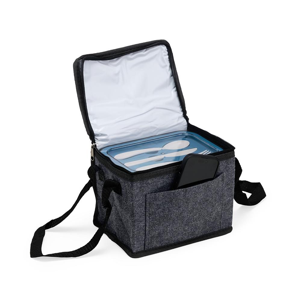 Bolsa térmica 6l VG1743 na cor Preto, brinde personalizado Sky Brindes