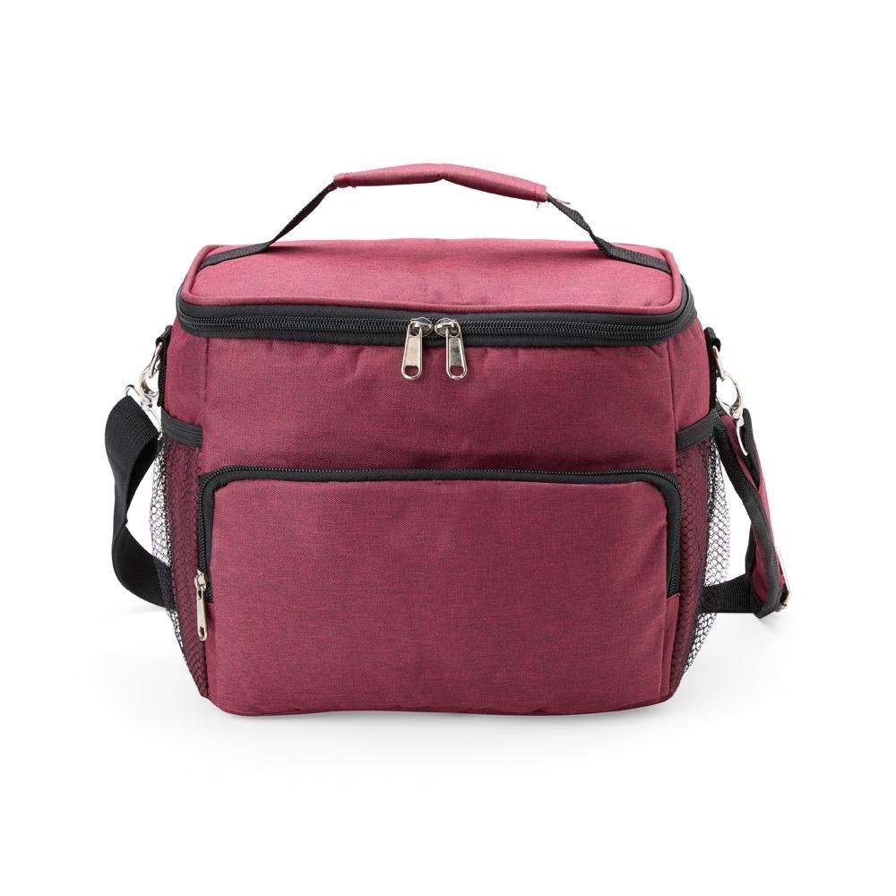 Bolsa térmica 11l VG1744 na cor Vermelho e inox, brinde personalizado Sky Brindes