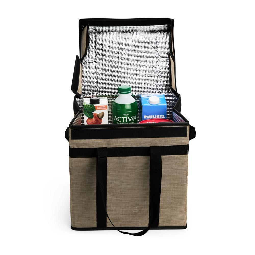 Bolsa térmica 35l VG1749 na cor Bege, brinde personalizado Sky Brindes