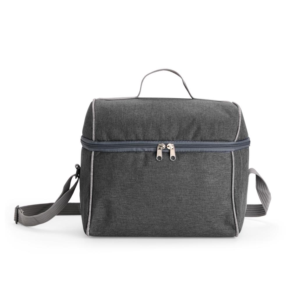 Bolsa térmica poliéster 14 litros VG1762 na cor Preto, brinde personalizado Sky Brindes