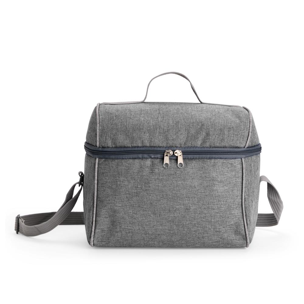 Bolsa térmica poliéster 14 litros VG1762 na cor Preto, brinde personalizado Sky Brindes