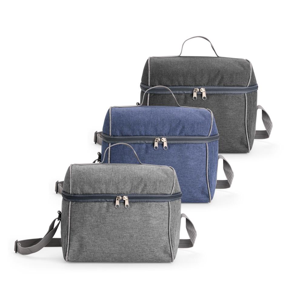 Bolsa térmica poliéster 14 litros VG1762 na cor Preto, brinde personalizado Sky Brindes