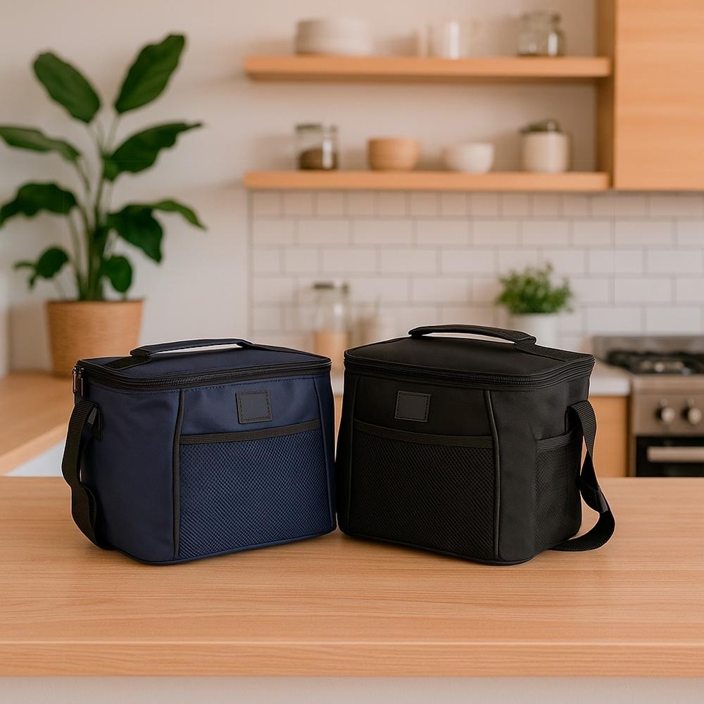 Bolsa térmica 10l VG1764 na cor Preto, brinde personalizado Sky Brindes