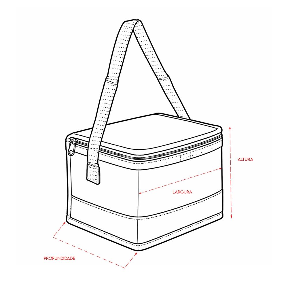 Bolsa térmica 5l VG1768 na cor Vermelho e preto, brinde personalizado Sky Brindes