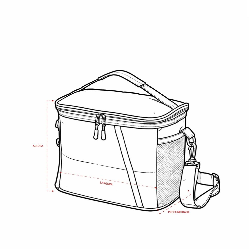 Bolsa térmica 12l VG1769 na cor Preto, brinde personalizado Sky Brindes