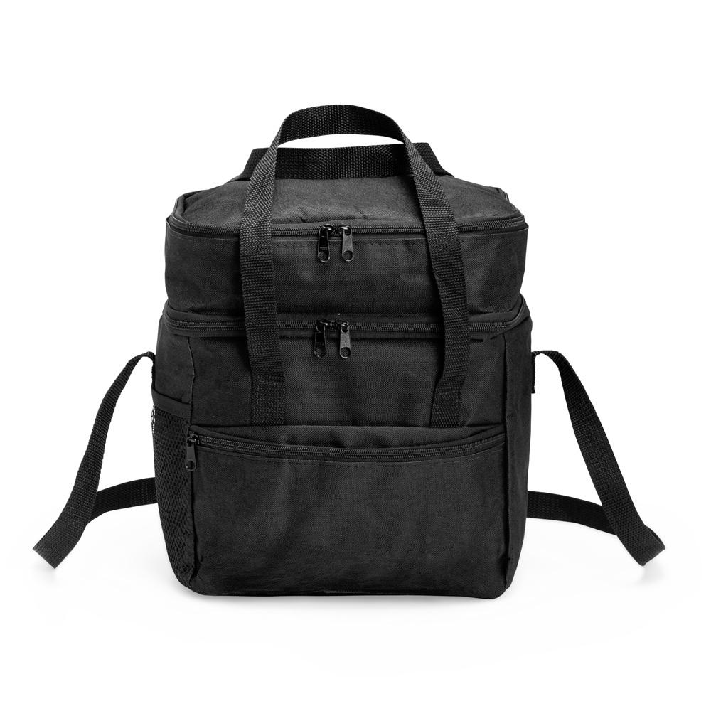 Bolsa térmica dupla 14l VG1773 na cor Preto, brinde personalizado Sky Brindes