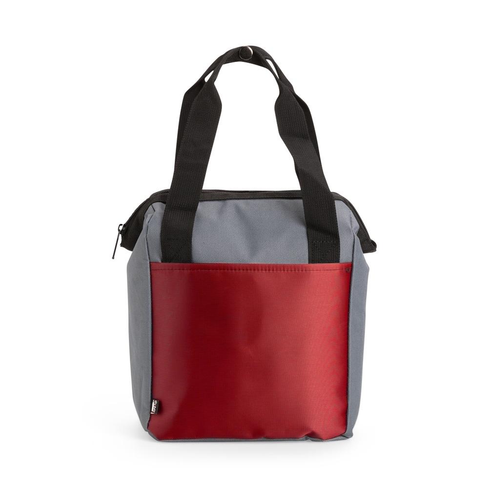 Bolsa térmica 7l VG1774 na cor Vermelho e cinza, brinde personalizado Sky Brindes