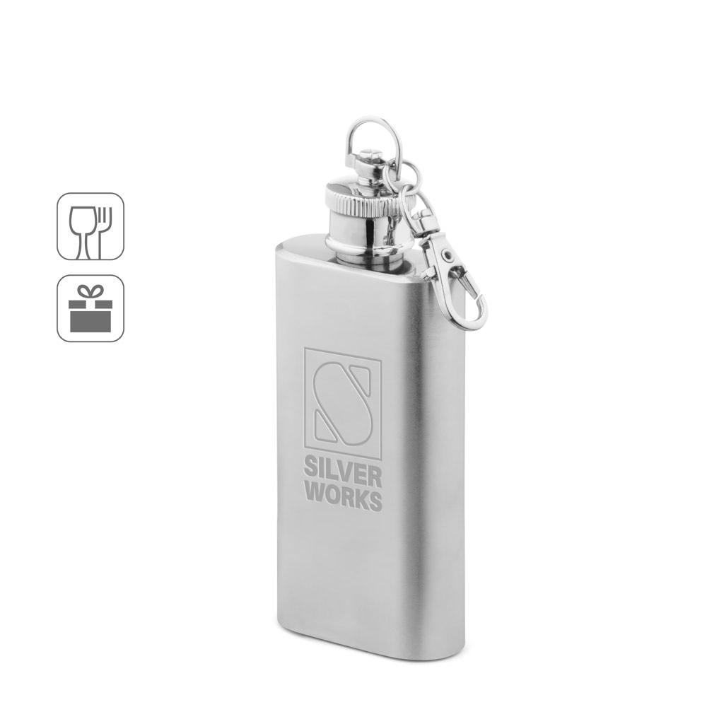 Garrafa de bolso em aço inox (50 ml)
