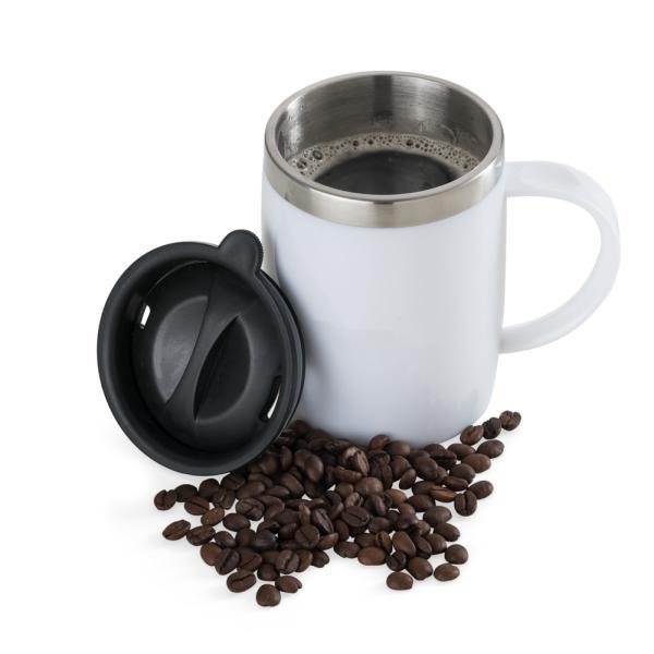Caneca em aço inox poliestireno - 400 ml
