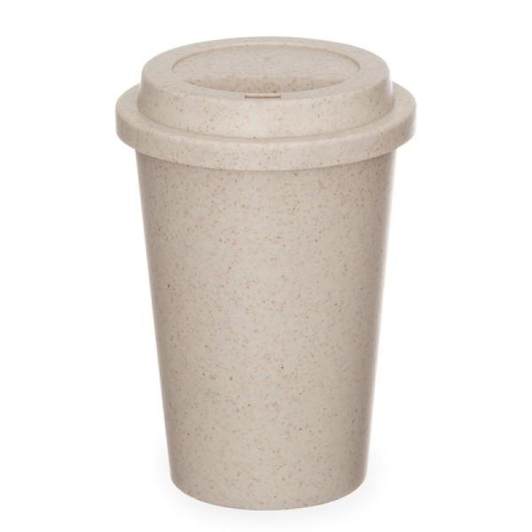 Copo em fibra de bambu com tampa - 450ml