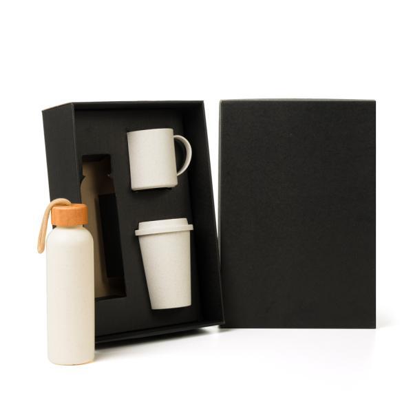 Kit garrafa, copo e caneca - 3 pçs
