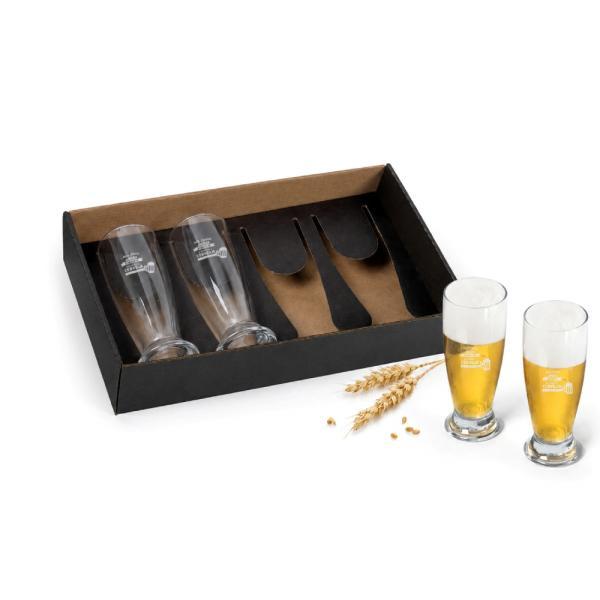 Jogo de copos vidro p cerveja drink 200 ml - 4 pçs