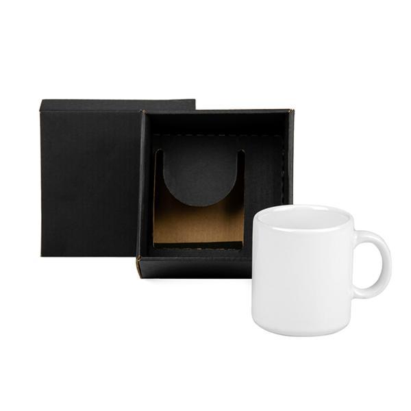 Caneca em cerâmica branca 270 ml em caixa com elástico