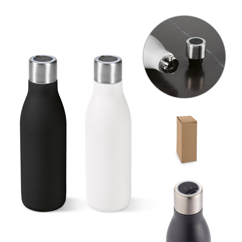 Garrafa em aço inox de parede dupla térmica